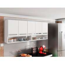 Armario Cozinha Multiuso 5 portas Filipinas Branco Casa Mobilia