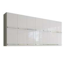 Armario Multiuso Duplo 14 Portas Alemanha Branco  Casa Mobilia