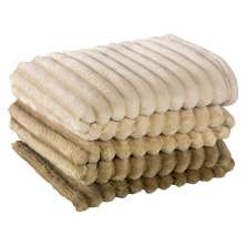 Cobertor Queen Fluffy Manta Flannel Ultrasoft - Gold Bege