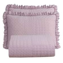 Colcha King Malvinni Micropercal 300 Fios 3 Peças - Malva