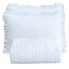 Colcha Queen Malvinni Micropercal 300 Fios 3 Peças - Branco