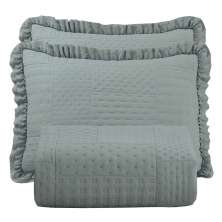 Colcha Queen Malvinni Micropercal 300 Fios 3 Peças - Cinza