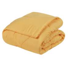 Edredom Queen Unique Dupla Face Micropercal 200 Fios 1 Peça - Amarelo