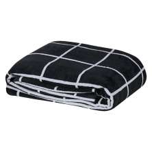 Manta Casal Padrão Austin Flannel Microfibra 1 Peça - Preto