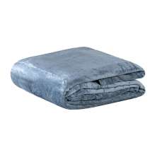 Manta Cobertor Queen Siberia Flannel Microfibra - Azure Azul