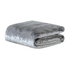 Manta Cobertor Queen Siberia Flannel Microfibra - Flint Cinza
