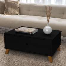 Mesa De Centro 1 Gaveta Camboja Preto