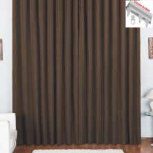 Cortina Pryme 3 Metros Sala Quarto em Oxford Trilho Suisso - Tabaco