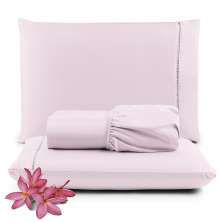 Jogo de Lençol Micropercal 400 Fios Queen 3 Peças Barato - Rosa