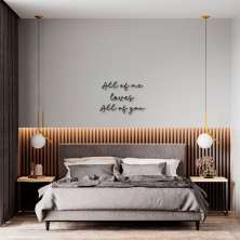 Frase de Parede All of Me Loves All Of You 120x88 Preto