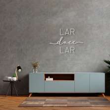 Frase de Parede Lar doce Lar 120x87 Cinza