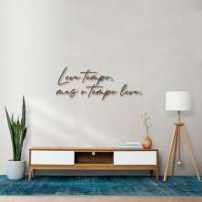 Frase de Parede Leva tempo 100x39 Marrom