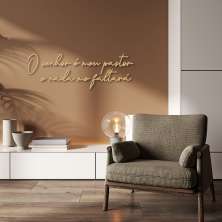 Frase de Parede em Relevo O senhor é meu pastor 150x50 Areia