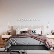 Frase de Parede em Relevo We Found Love 60x9 Branco
