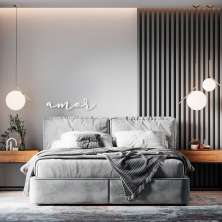 Palavra de Parede em Relevo Amor 60x13 Branco