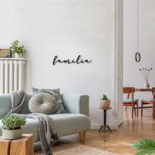 Palavra de Parede em Relevo Família 150x37 Preto