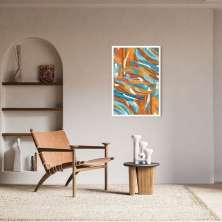 Quadro Abstração Distorcida 86x60 Caixa Branco