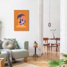 Quadro Abstract Portrait Man 100x70 Sem Moldura
