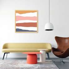 Quadro Abstrato Sand Colors 43x43 Caixa Marfim