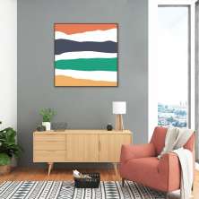 Quadro Abstrato Sand Colors Two 86x86 Filete Marrom