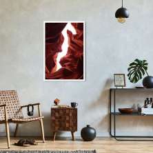 Quadro Antelope Canyon Arizona 43x30 Caixa Branco