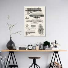 Quadro Arquitetura em Ferro de 1894 43x30 Filete Branco