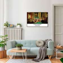 Quadro Art C Le Sacre de Napoleon 60x43 Filete Marrom