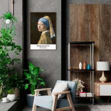Quadro Art C Meisje met de Parel 43x30 Filete Marrom