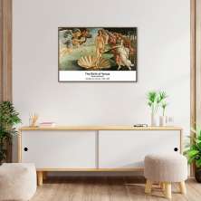 Quadro Art C The Birth of Venus 43x30 Filete Marrom