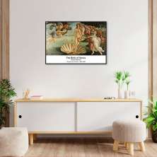 Quadro Art C The Birth of Venus 60x43 Filete Preto
