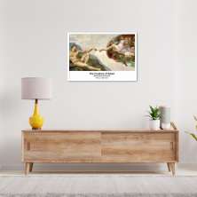 Quadro Art C The Creation of Adam 43x30 Caixa Branco