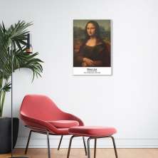 Quadro Art Collection Mona Lisa 86x60 Filete Branco