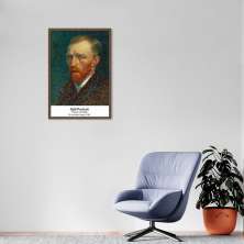 Quadro Art Collection Self-Portrait 43x30 Caixa Marrom