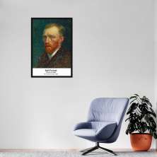 Quadro Art Collection Self-Portrait 86x60 Caixa Preto