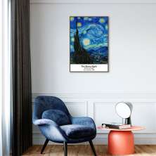 Quadro Art Collection Starry Night 43x30 Filete Marrom