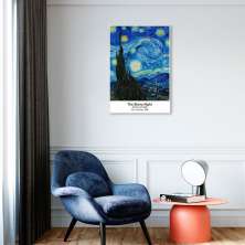 Quadro Art Collection Starry Night 60x43 Filete Branco