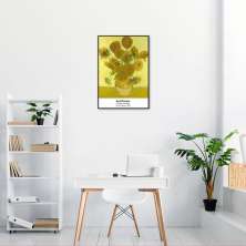 Quadro Art Collection Sunflowers 43x30 Filete Preto