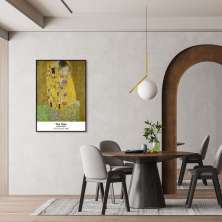 Quadro Art Collection The Kiss 100x70 Filete Preto
