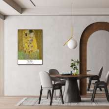 Quadro Art Collection The Kiss 43x30 Filete Marrom