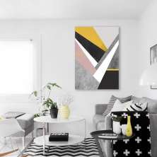 Quadro Arte em Estilhaços Gold 43x30 Sem Moldura
