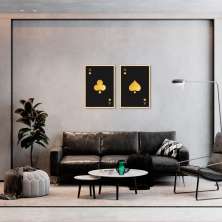 Quadro As Paus e Espada Gold 142x100 2-100x70 Caixa Marfim
