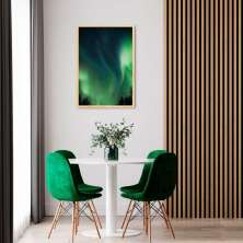 Quadro Aurora Boreal Finlândia 60x43 Caixa Marfim