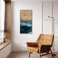 Quadro Beira Mar Cape Town 86x43 Filete Marrom
