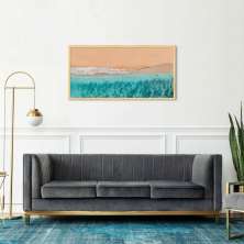 Quadro Beira Mar Caribe 120x60 Caixa Marfim