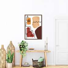 Quadro Bohemian Lines Earthy 60x43 Caixa Marrom