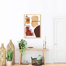 Quadro Bohemian Lines Earthy 86x60 Caixa Marfim