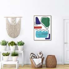 Quadro Bohemian Lines Ocean 100x70 Filete Marrom