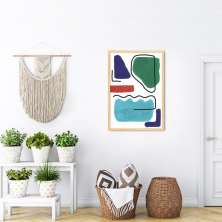 Quadro Bohemian Lines Ocean 86x60 Caixa Marfim