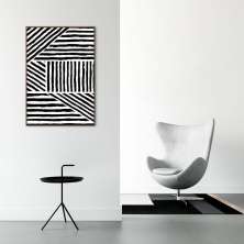 Quadro Boho Zebrado 60x43 Filete Marrom