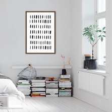 Quadro Borrões Abstratos 100x70 Caixa Marrom